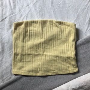 Yellow Ribbed American Eagle Tube Top